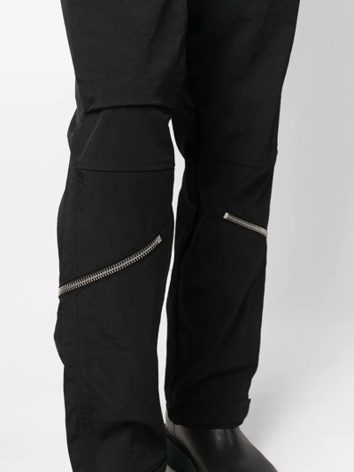 Shop 424 Straight-leg Cargo Trousers In Black