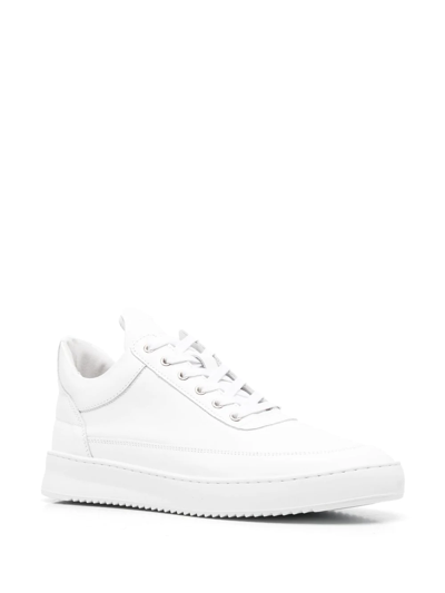 Filling Pieces Logo-embossed Lace-up Sneakers In White