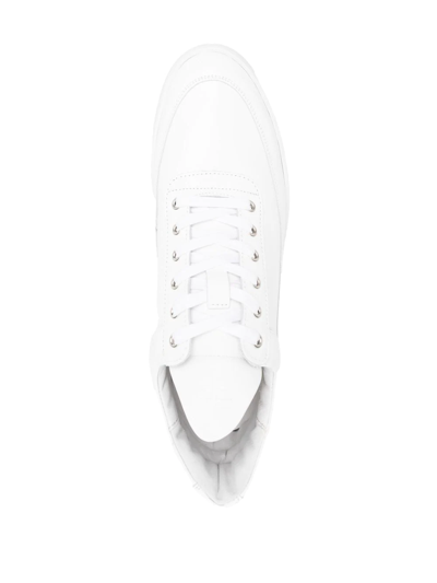 Shop Filling Pieces Logo-embossed Lace-up Sneakers In White