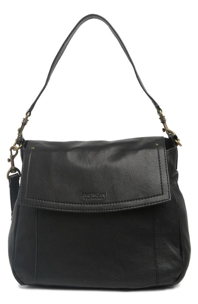 Shop American Leather Co. Lawton Convertible Leather Crossbody Bag In Black