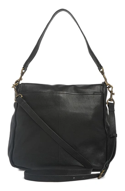 Shop American Leather Co. Lawton Convertible Leather Crossbody Bag In Black