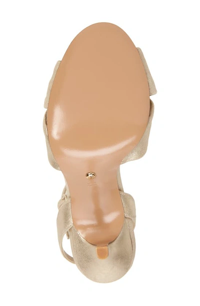 Shop Pelle Moda Kalen Ankle Strap Sandal In Platinum Gold