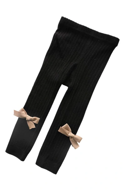 Ashmi And Co Mila Knit Cotton Leggings In Black