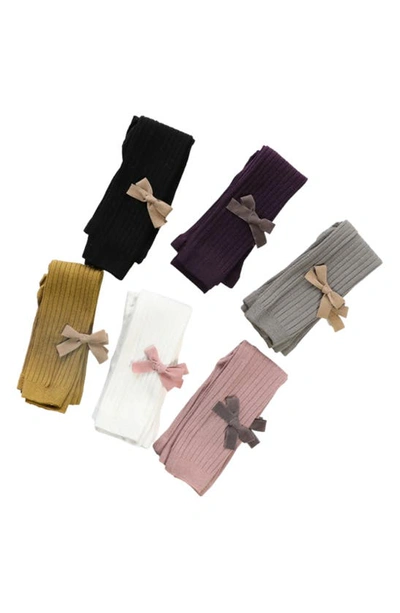 Ashmi And Co Mila Knit Cotton Leggings In Purple