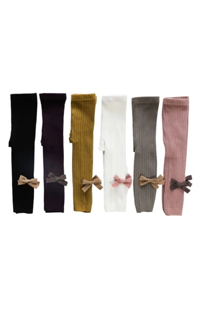 Ashmi And Co Mila Knit Cotton Leggings In Purple