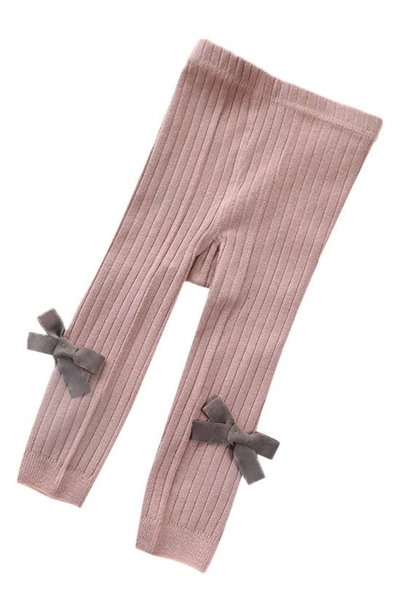 Shop Ashmi And Co Ashmi & Co. Mila Knit Cotton Leggings In Pink