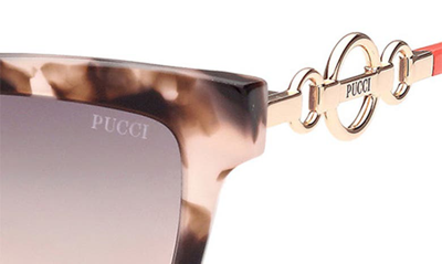 Shop Emilio Pucci 54mm Square Sunglasses In Clrd Hav / Grdnt Smoke