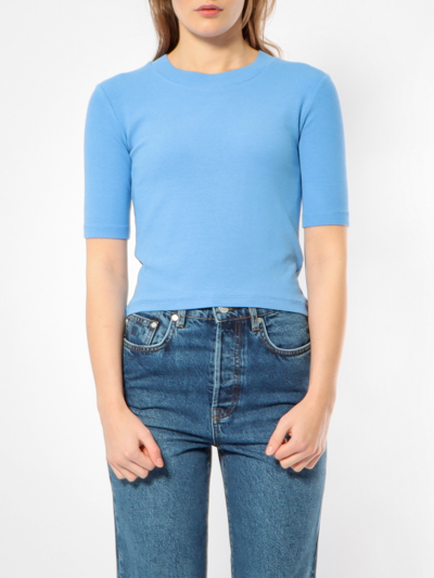 Shop Amendi The Dreamer Ribbed Top In Lavendel Blue