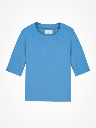 Shop Amendi The Dreamer Ribbed Top In Lavendel Blue