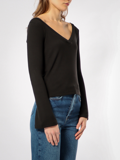 Shop Amendi The Executive Ribbed Top In Black