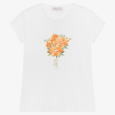 Shop Monnalisa Teen Girls White T-shirt