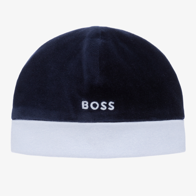Shop Bosswear Boss Baby Boys Blue Velour Hat