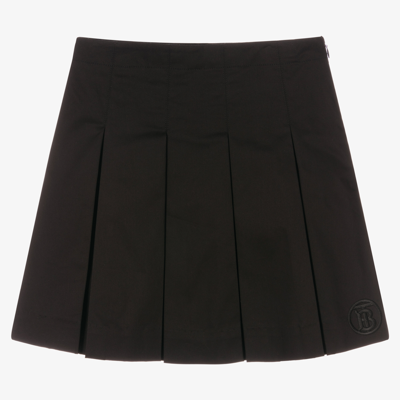 Shop Burberry Girls Teen Black Monogram Skirt