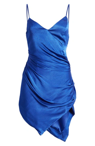 Shop Bardot Oceana Asymmetric Handkerchief Hem Dress In Royal Blue