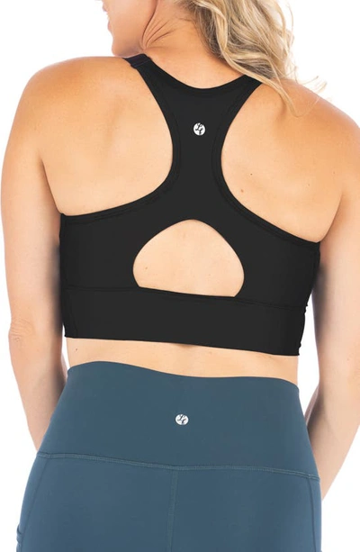 Love And Fit Cambria 2 Racerback Nursing Sports Bra In Black