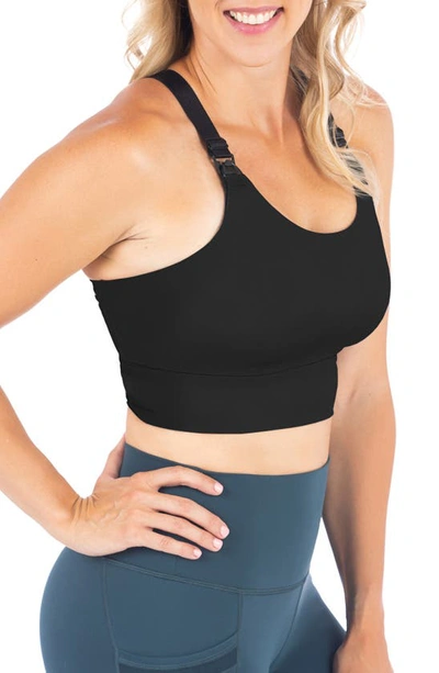 Love And Fit Cambria 2 Racerback Nursing Sports Bra In Black