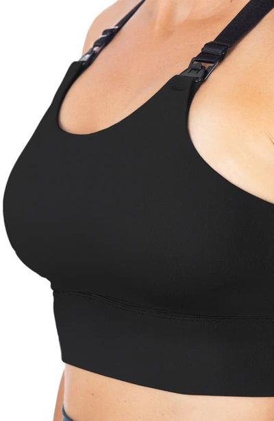 Love And Fit Cambria 2 Racerback Nursing Sports Bra In Black