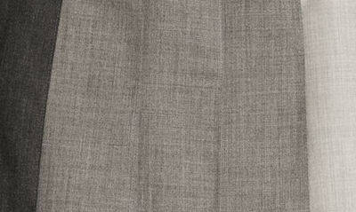 Shop Thom Browne Colorblock Pleated Wool Miniskirt In Dark Grey 025