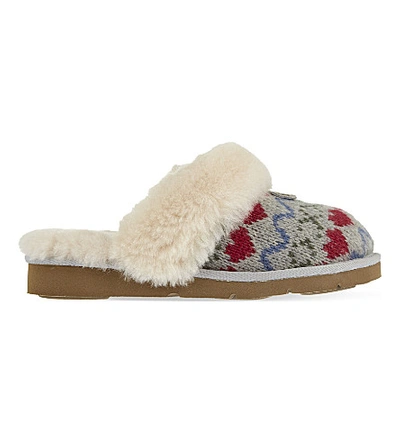 Shop Ugg Cozy Knit Heart Slippers In Grey/other