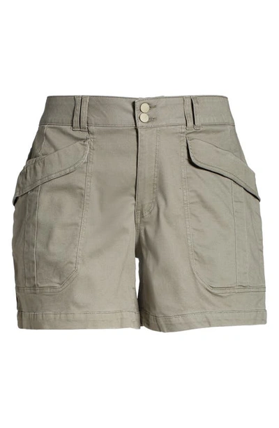 Wit & Wisdom 'ab'solution Flap Pocket High Waist Shorts In Lok Laurel