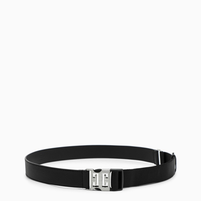 Shop Givenchy 4g Belt In Leather And Nylon In Black