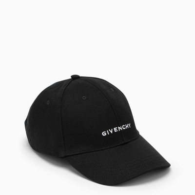 Shop Givenchy Black Logo-embroidery Baseball Cap