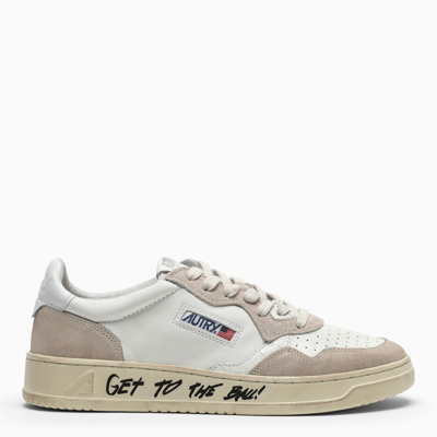 Shop Autry Medalist Write Sneakers In White Leather And Suede