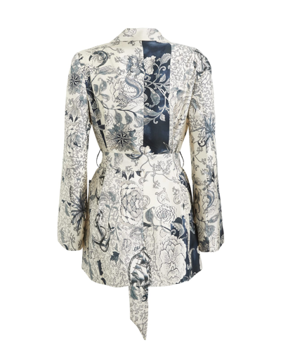 Shop Etro Woman Navy Blue Kimono Blazer In Blu Navy