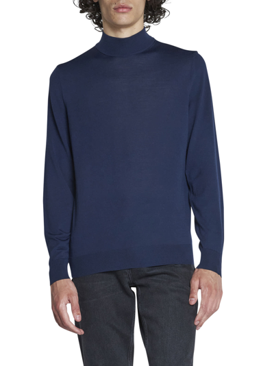 Shop Drumohr Sweater In Blu Aperto