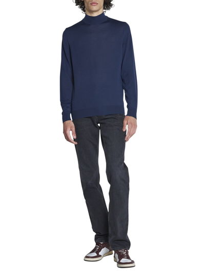 Shop Drumohr Sweater In Blu Aperto