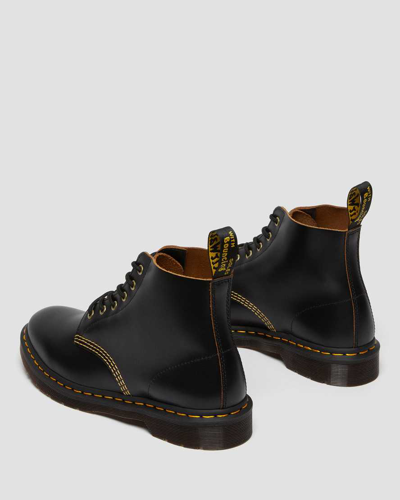 Dr. Martens 101 Vintage Smooth Leather Ankle Boots In Black | ModeSens