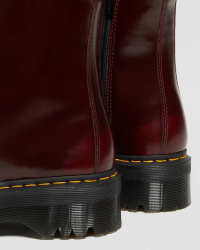 Shop Dr. Martens' Vegan Jadon Ii Platform Boots In Cherry Red