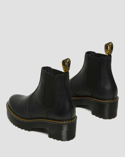 Shop Dr. Martens' Rometty Wyoming Leather Platform Chelsea Boots In Schwarz