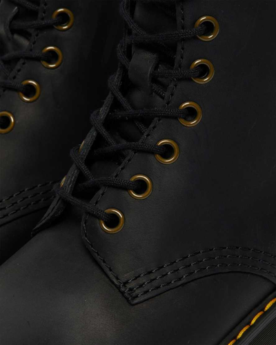 Shop Dr. Martens' Shriver Hi Women's Wyoming Leather Heeled Boots In Black