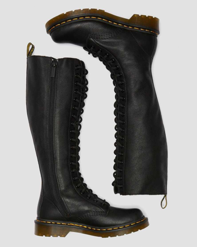 Shop Dr. Martens' 1b60 Virginia Leather Knee High Boots In Black