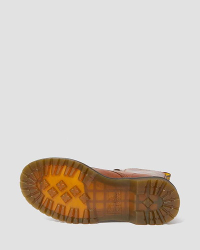 Dr. Martens' Damen Leder 1460 Serena Stiefeletten Mit Kunstfellfutter In Butterscotch