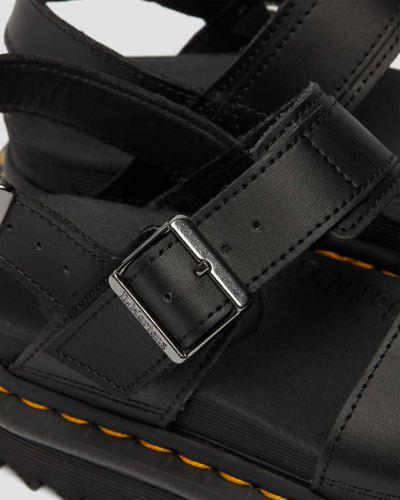 Shop Dr. Martens' Voss Women's Leather Strap Sandals In Black,black