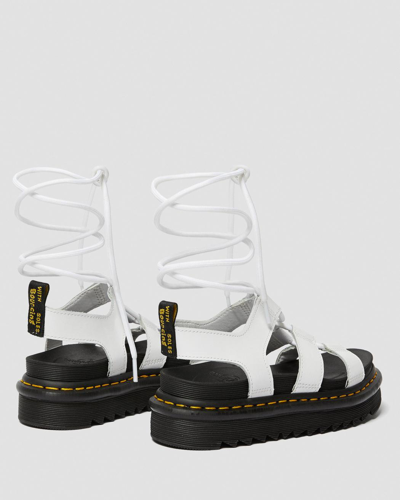 Shop Dr. Martens Nartilla Women's Leather Gladiator Sandals In White