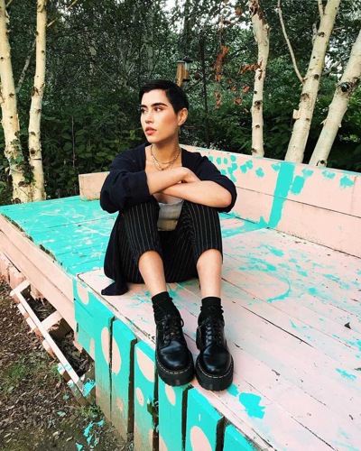 Dr. Martens' Black 8053 Leather Platform Oxfords In Schwarz