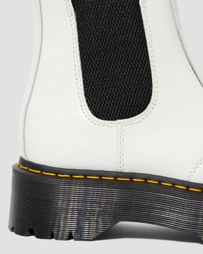 Dr. Martens 2976 Smooth Leather Platform Chelsea Boots In White