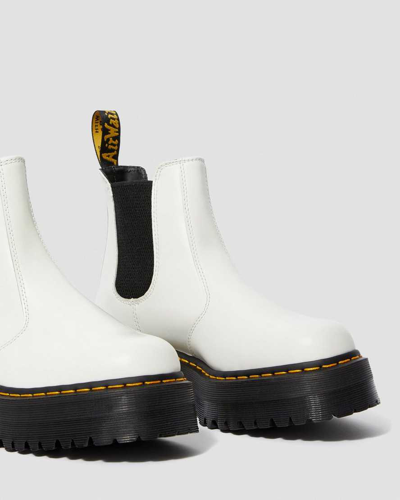 Shop Dr. Martens' 2976 Smooth Leather Platform Chelsea Boots In White