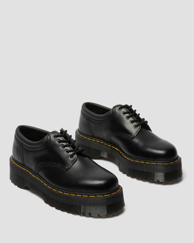 Dr. Martens' Black 8053 Leather Platform Oxfords In Schwarz