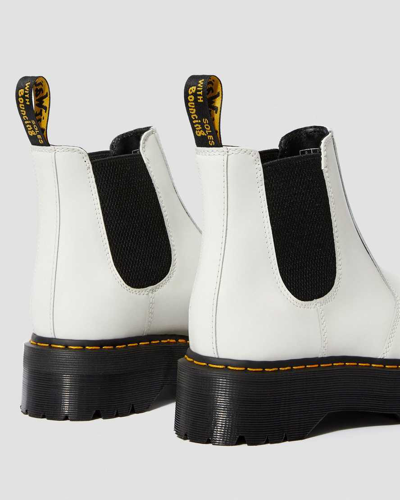 Dr. Martens 2976 Smooth Leather Platform Chelsea Boots In White
