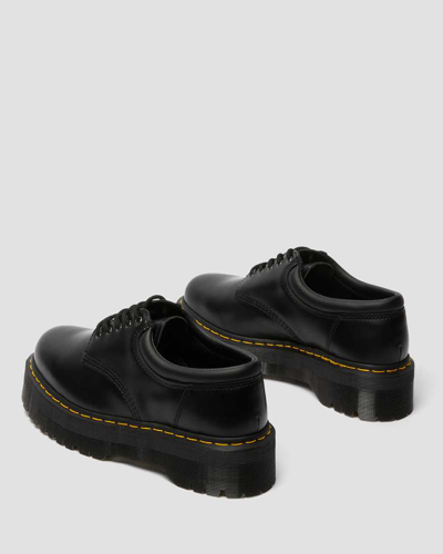 Dr. Martens' Black 8053 Leather Platform Oxfords In Schwarz
