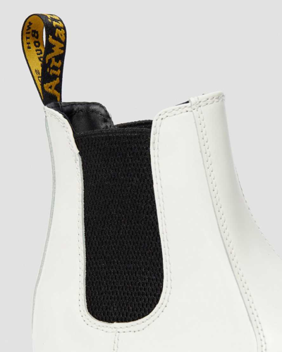 Dr. Martens 2976 Smooth Leather Platform Chelsea Boots In White