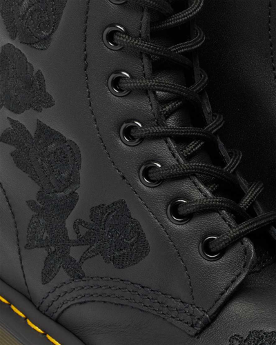 Shop Dr. Martens' Herren 1460 Vonda Mono Floral Rose Leder Schnürstiefel In Schwarz