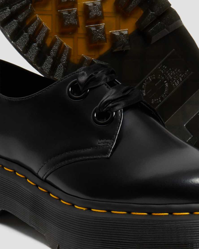 Dr. Martens Audrick Nappa Leather Platform Shoes In Schwarz
