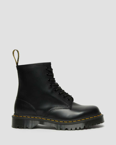Dr. Martens Smooth Leather Quad Platform Boots In Black In Black