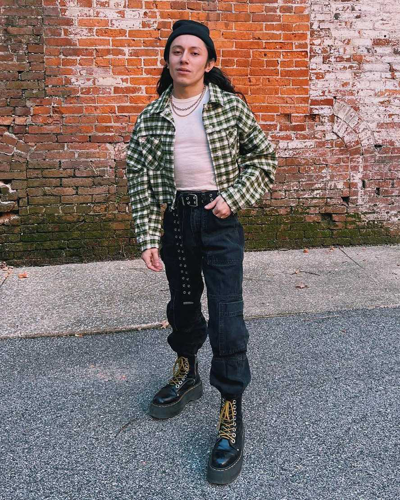 Dr. Martens' Jadon Max Buttero Leather Platform Boots In Schwarz