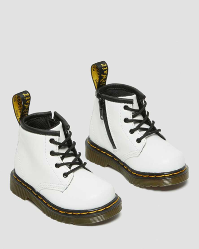 Shop Dr. Martens' Infant 1460 Leather Lace Up Boots In White